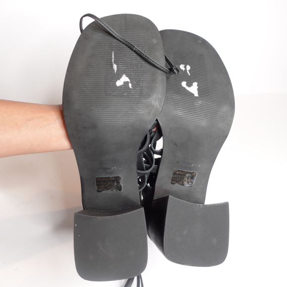 Women's Steve Madden Gladiator Heeled Sandals Size 10M Black - Picture 7 of 8